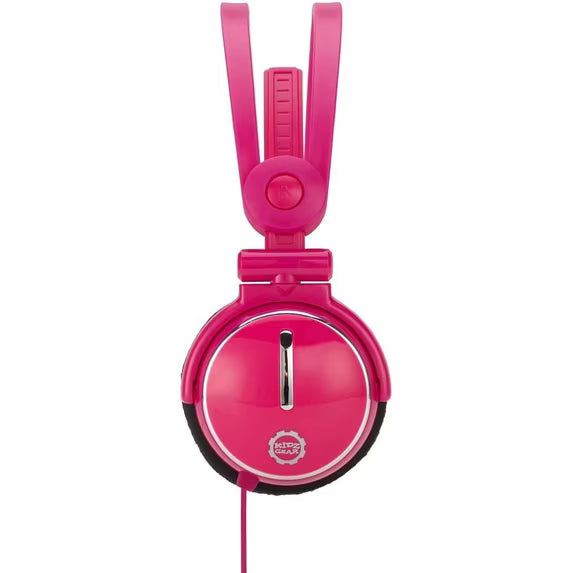 Kidz Gear Fold-Flat Travel Headphones - Pink