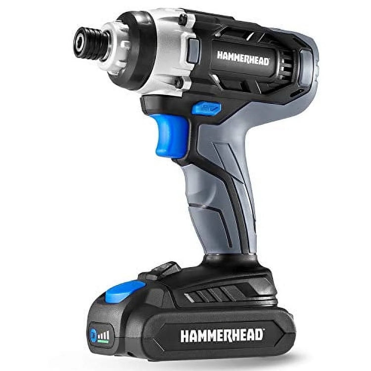 Hammerhead 20V 1/4 Inch Cordless Impact Driver Kit with 1.5Ah Battery and Charger